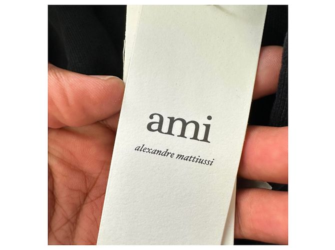 Ami Paris Ami de Cœur Hoodie aus schwarzer Baumwolle - Ansicht 8