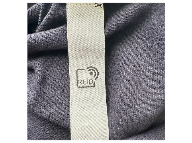 Polo Stone Island con patch logo in cotone blu navy - vista 4