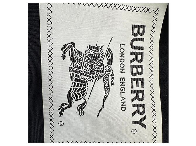 Pantaloni jogger Burberry con patch Equestrian Knight in cotone nero - vista 11