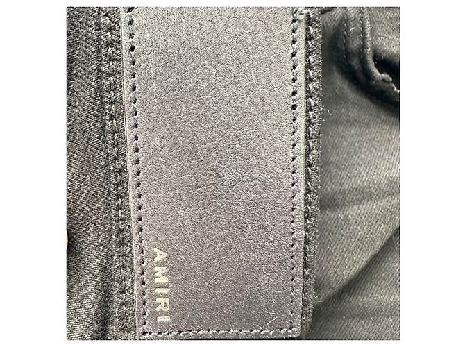 Jeans Amiri Mx2 Skinny-Fit Distressed in cotone nero - vista 12