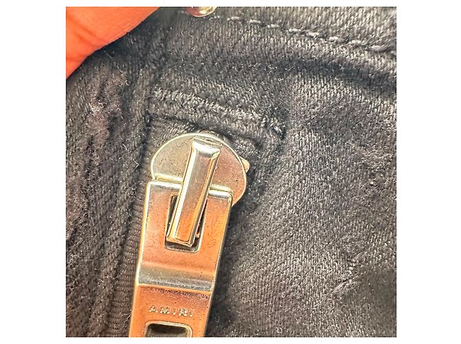 Jeans Amiri Mx2 Skinny-Fit Distressed in cotone nero - vista 13