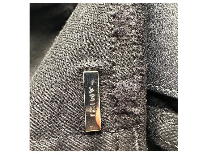 Jeans Amiri Mx2 Skinny-Fit Distressed in cotone nero - vista 3
