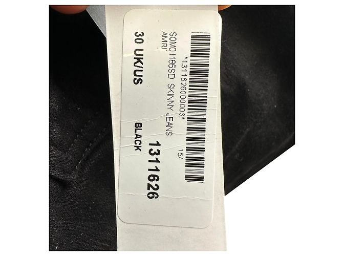 Jeans Amiri Mx2 Skinny-Fit Distressed in cotone nero - vista 9