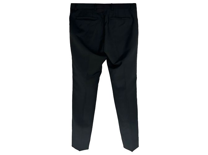 Pantaloni a gamba dritta Givenchy Star in lana nera Nero - vista 2