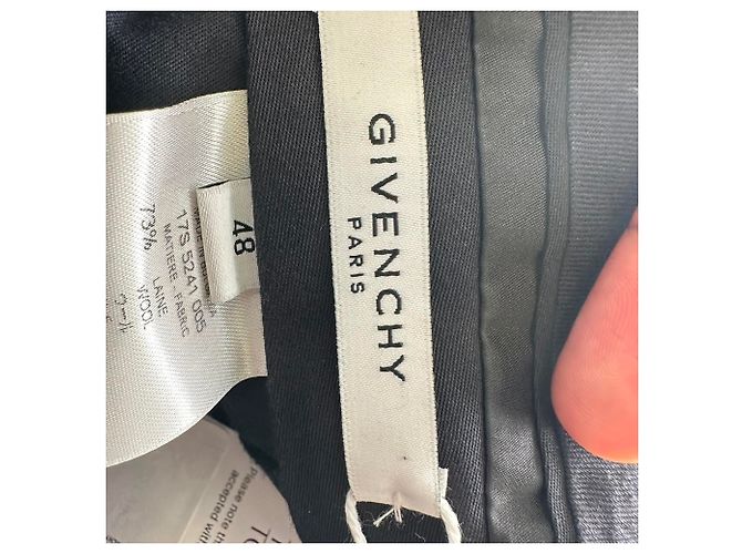 Pantaloni a gamba dritta Givenchy Star in lana nera Nero - vista 6