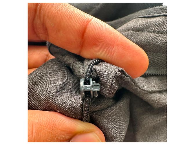 Dior gerade geschnittene Hose aus grauer Wolle - Ansicht 3