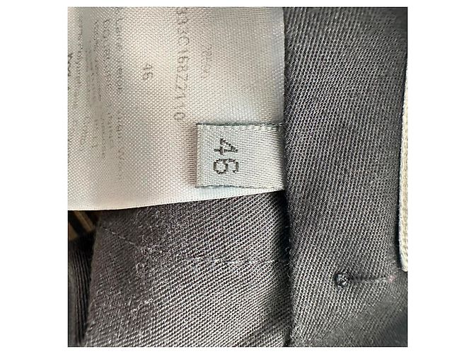 Dior gerade geschnittene Hose aus grauer Wolle - Ansicht 7