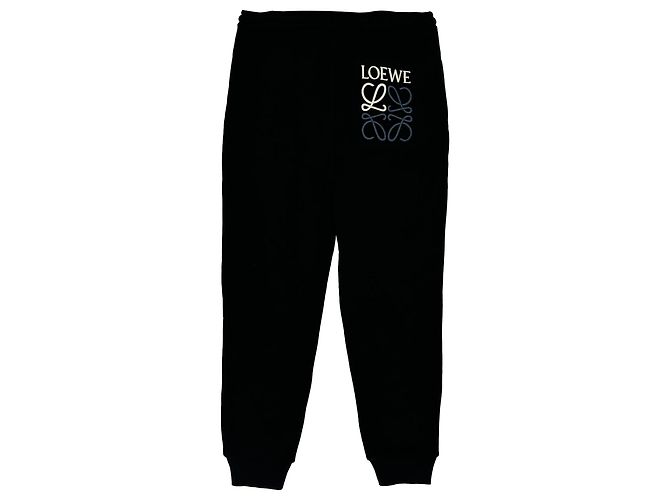Pantalones de chándal Loewe Anagram en algodón negro - vista 2
