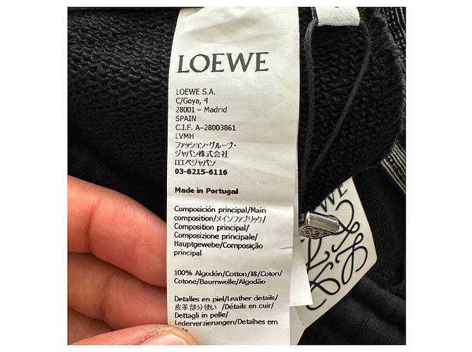 Pantalones de chándal Loewe Anagram en algodón negro - vista 5