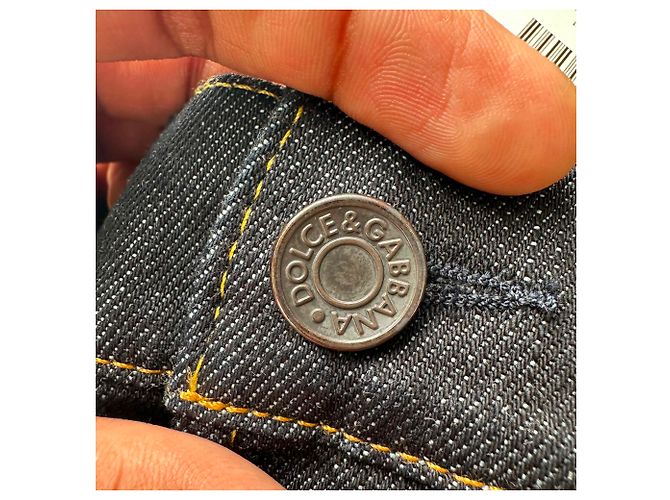 Jeans Capri Dolce & Gabbana con placca logo in cotone nero - vista 10