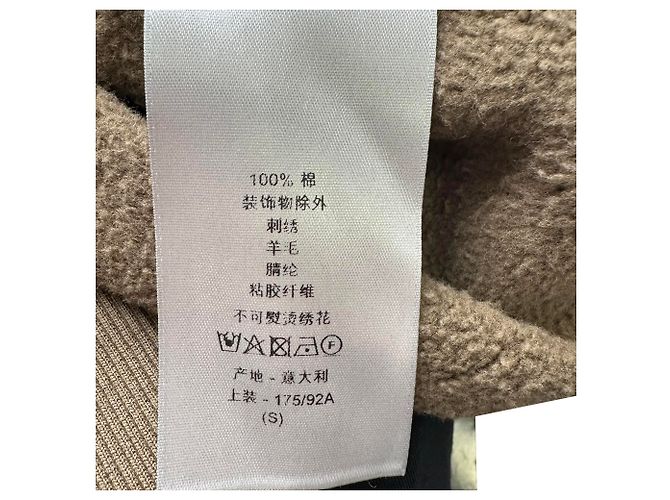 Autre Marque Dior Hoodie mit besticktem Logo aus brauner Baumwolle - Ansicht 5