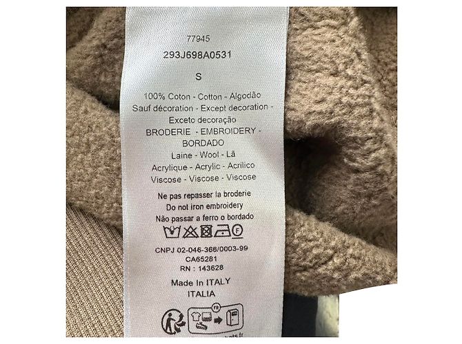 Autre Marque Dior Hoodie mit besticktem Logo aus brauner Baumwolle - Ansicht 6
