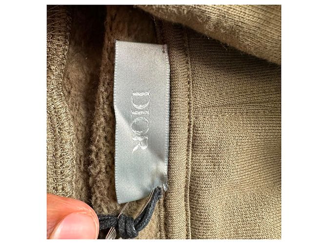 Autre Marque Dior Hoodie mit besticktem Logo aus brauner Baumwolle - Ansicht 7