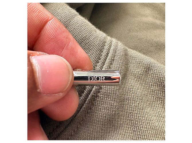 Autre Marque Dior Hoodie mit besticktem Logo aus brauner Baumwolle - Ansicht 9