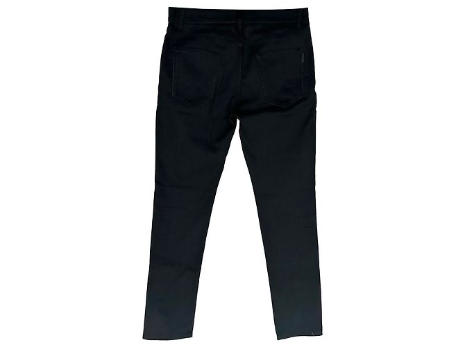 Autre Marque Jeans Slim-Fit Saint Laurent em algodão preto - vista 2