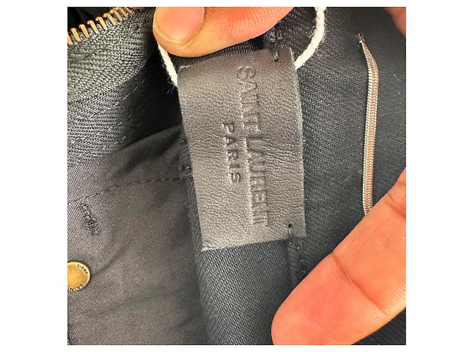 Autre Marque Jeans Slim-Fit Saint Laurent em algodão preto - vista 8