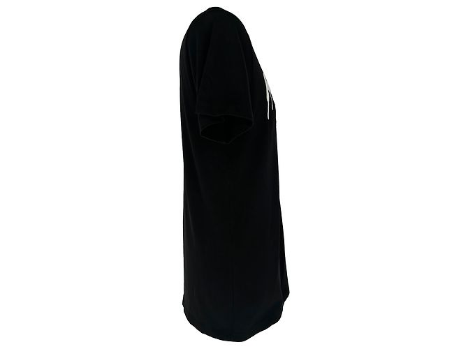 T-shirt Moncler in cotone nero con logo graffiti - vista 2