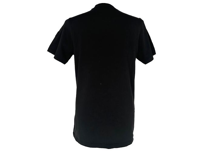 T-shirt Moncler in cotone nero con logo graffiti - vista 3