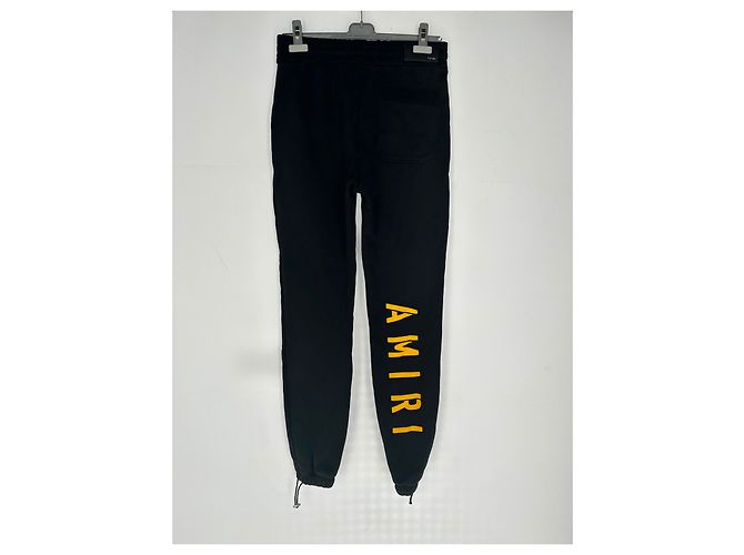 Pantaloni jogger Amiri con logo stencil stampato in cotone nero - vista 16