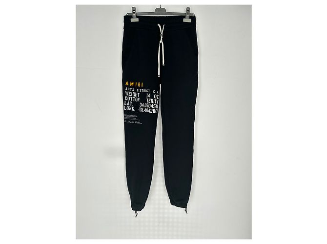 Pantaloni jogger Amiri con logo stencil stampato in cotone nero - vista 18