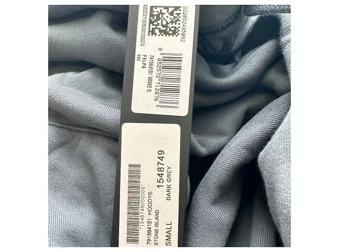 Stone Island Logo-Patch Hoodie aus dunkelgrauer Baumwolle - Ansicht 11