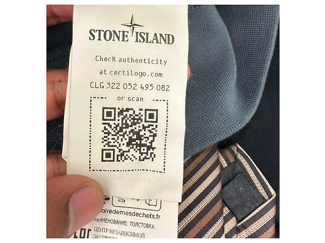 Stone Island Logo-Patch Hoodie aus dunkelgrauer Baumwolle - Ansicht 6