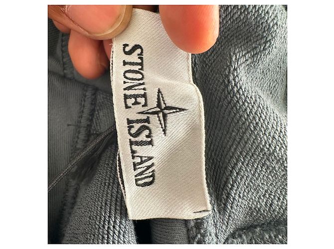 Stone Island Logo-Patch Hoodie aus dunkelgrauer Baumwolle - Ansicht 8