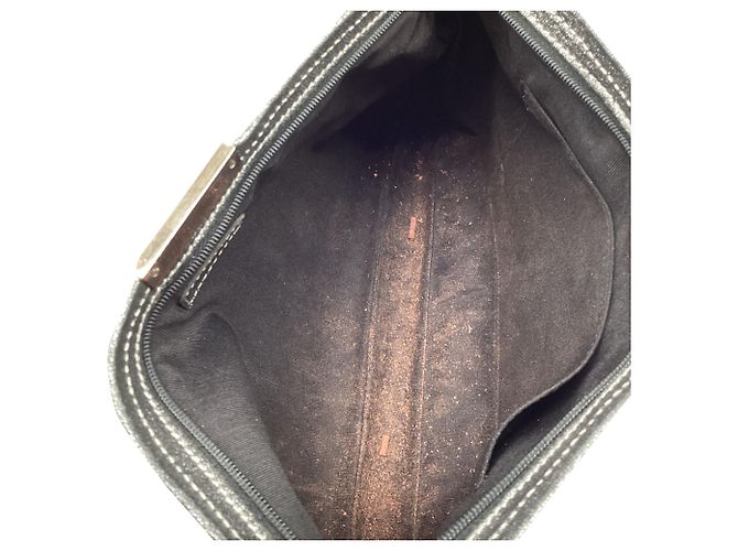 Borsa a pochette con zip Jimmy Choo in pelle argento effetto distressed Nero - vista 10