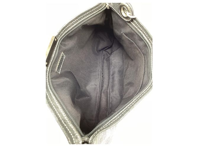 Borsa a pochette con zip Jimmy Choo in pelle argento effetto distressed Nero - vista 12