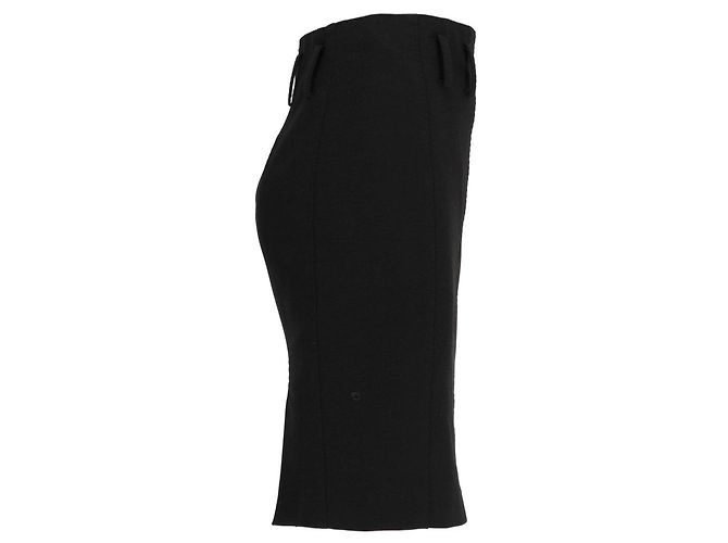 Autre Marque Falda lápiz 6267 de mezcla de lana negra Negro - vista 2