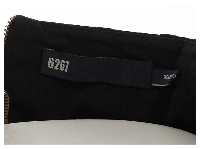 Autre Marque Falda lápiz 6267 de mezcla de lana negra Negro - vista 4