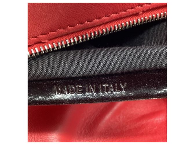Borsa Fendi Mini Peekaboo con manico in pelle di vitello rossa Stampa python - vista 14