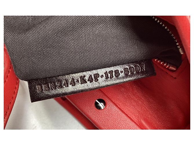 Borsa Fendi Mini Peekaboo con manico in pelle di vitello rossa Stampa python - vista 18