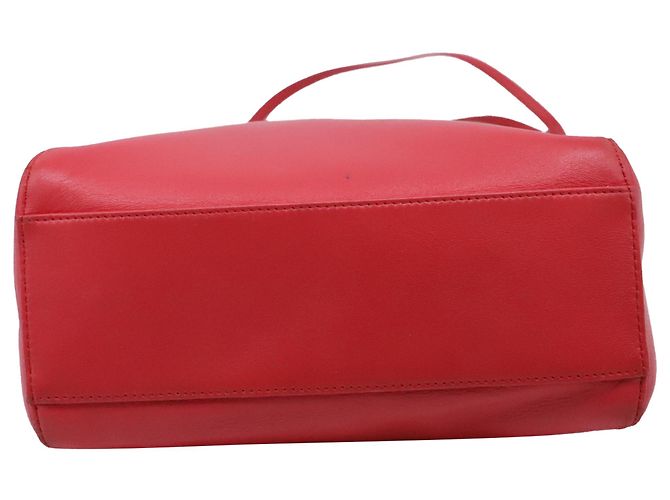Borsa Fendi Mini Peekaboo con manico in pelle di vitello rossa Stampa python - vista 5