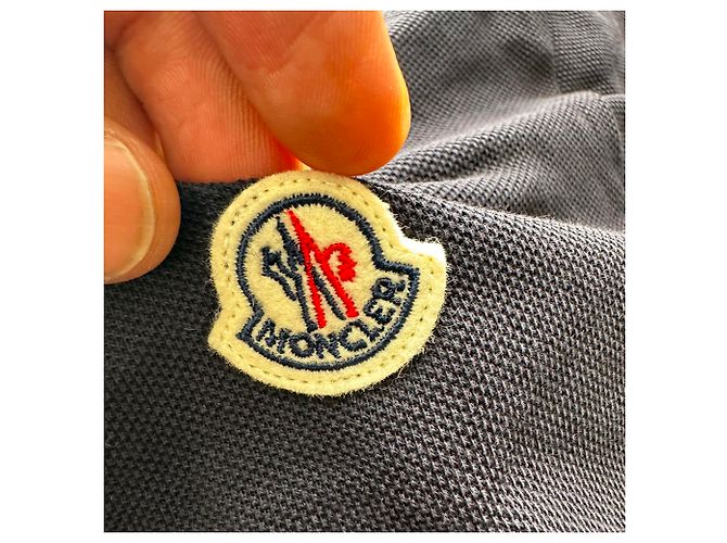 Moncler Logo-Patched Polo Shirt in Navy Blue Cotton - view 16