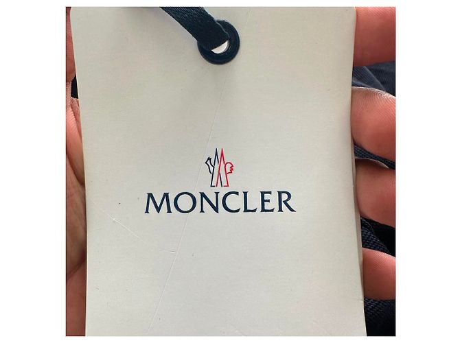 Moncler Logo-Patched Polo Shirt in Navy Blue Cotton - view 6