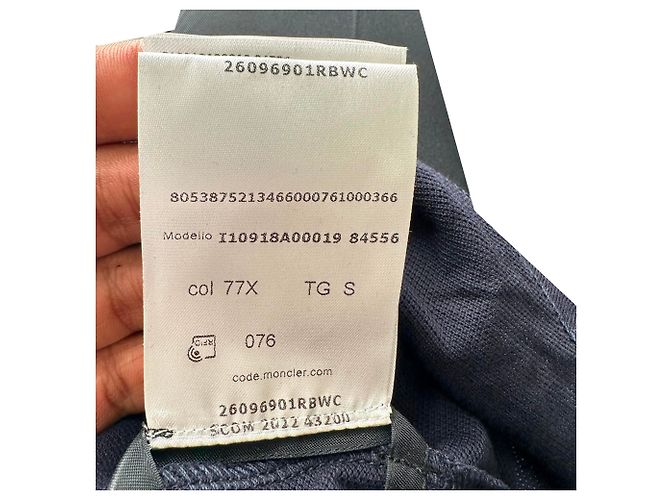 Moncler Logo-Patched Polo Shirt in Navy Blue Cotton - view 7