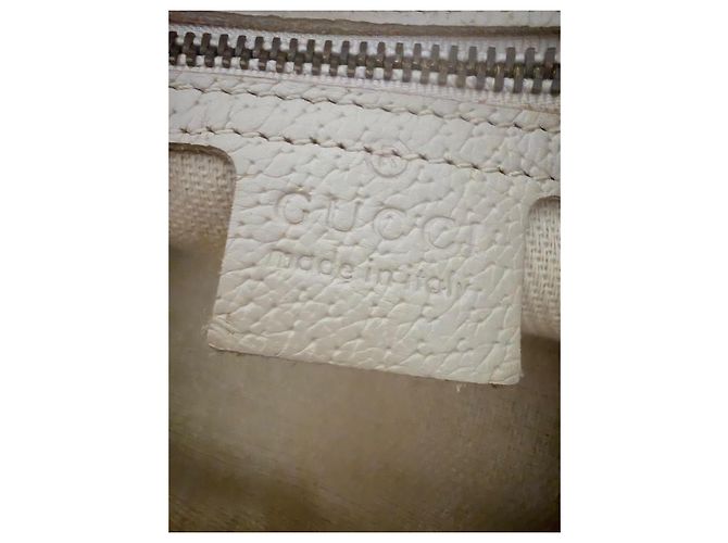 Borsa a spalla Gucci in tela GG Supreme e pelle beige Marrone - vista 17