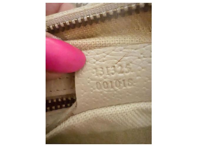 Borsa a spalla Gucci in tela GG Supreme e pelle beige Marrone - vista 18
