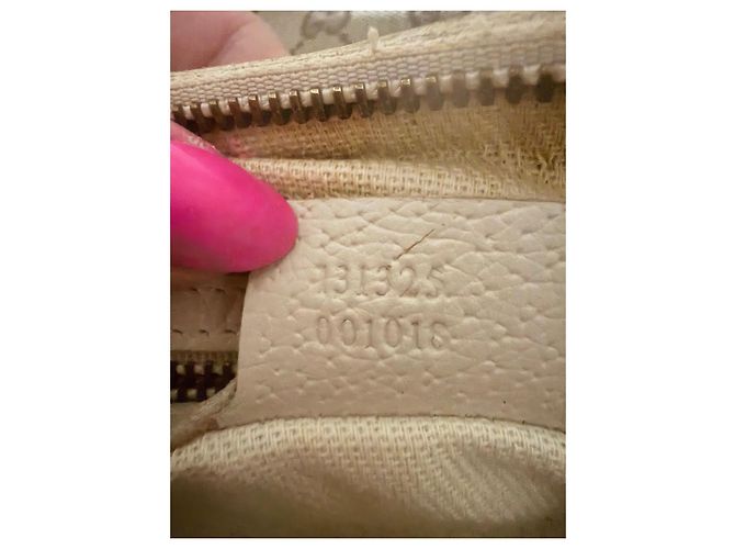 Borsa a spalla Gucci in tela GG Supreme e pelle beige Marrone - vista 20