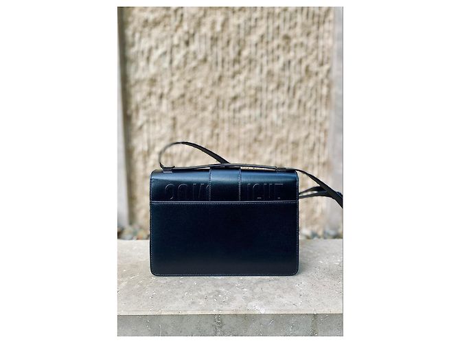 Borsa a tracolla Christian Dior 30 Montaigne in pelle nera Nero - vista 2