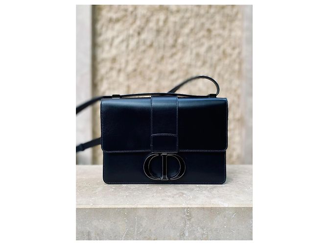 Borsa a tracolla Christian Dior 30 Montaigne in pelle nera Nero - vista 3