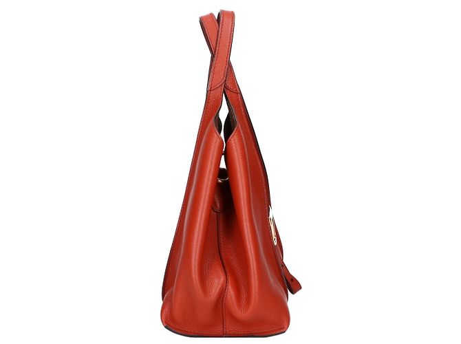 Tod's T Timeless Leder Shopping Bag Mini Handtasche Orange - Ansicht 2