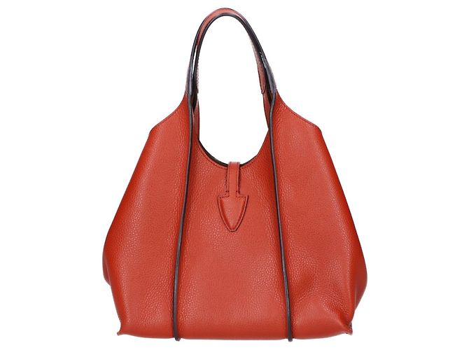 Tod's T Timeless Leder Shopping Bag Mini Handtasche Orange - Ansicht 3