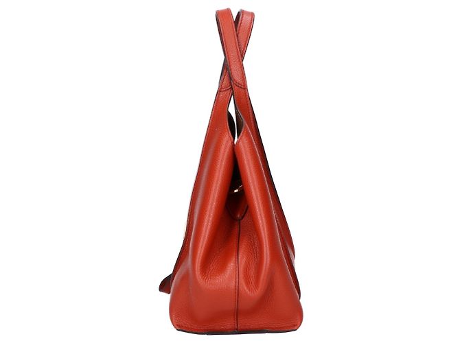 Tod's T Timeless Leder Shopping Bag Mini Handtasche Orange - Ansicht 4