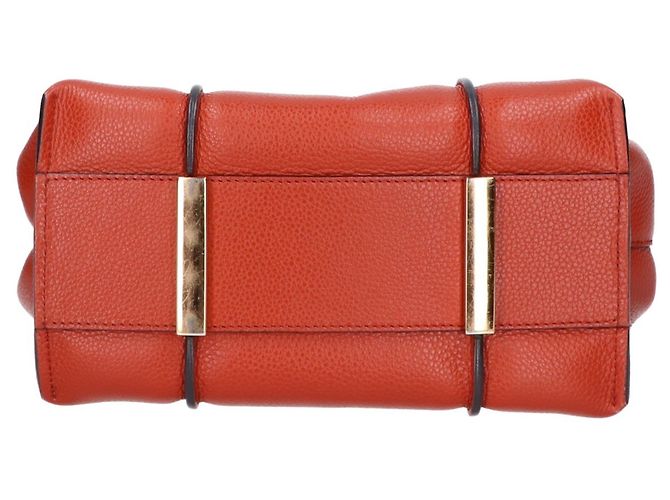 Tod's T Timeless Leder Shopping Bag Mini Handtasche Orange - Ansicht 5