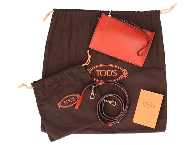Tod's T Timeless Leder Shopping Bag Mini Handtasche Orange - Ansicht 7