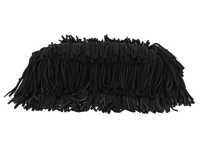 Borsa a catena con chiusura e frange Christian Louboutin Nero - vista 4