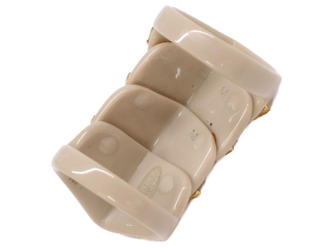 Anello Armor Orbit in resina Vivienne Westwood Beige - vista 4