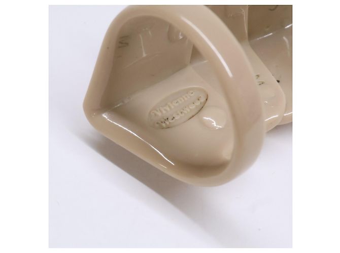 Anello Armor Orbit in resina Vivienne Westwood Beige - vista 7